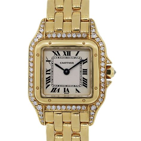 cartier panter watch|cartier panthere diamond bezel.